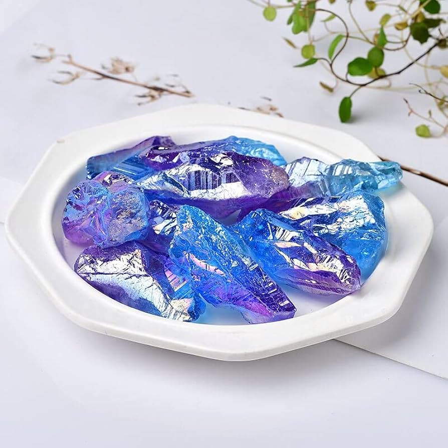 Amazon.co.jp: 100% 天然水晶電気メッキ石ヒーリングクォーツ